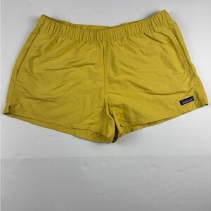 Patagonia Women's Barely Baggies Athletic Shorts in Mustard Yellow size large